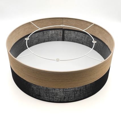 Plafon SIRJA WOOD 2xE27/15W/230V śr. 45 cm czarny/dąb
