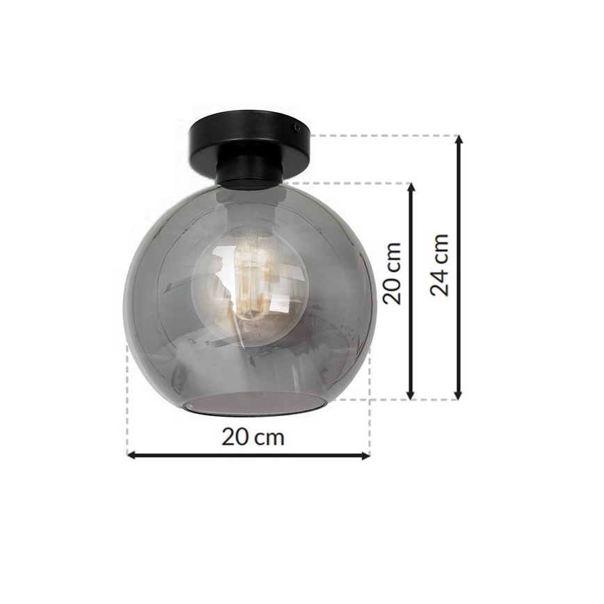 Plafon SOFIA 1xE27/60W/230V czarny