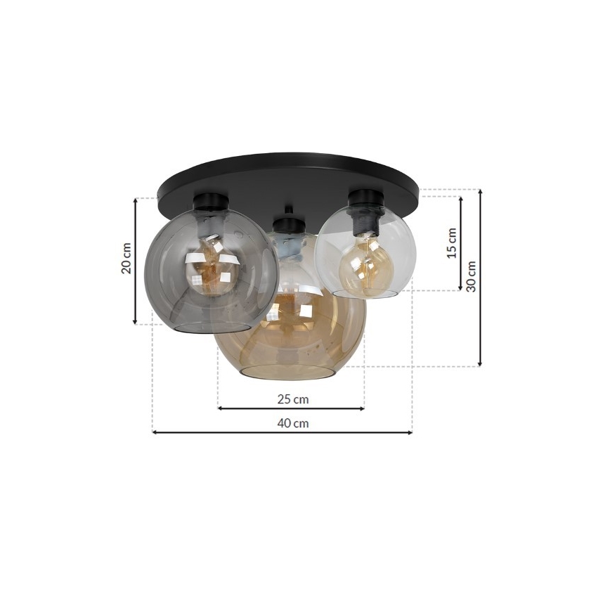 Plafon SOFIA 3xE27/60W/230V mix