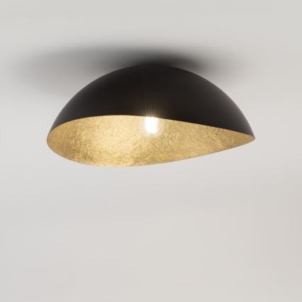 Plafon SOLARIS 1xE27/60W/230V śr. 48 cm czarny/złoty