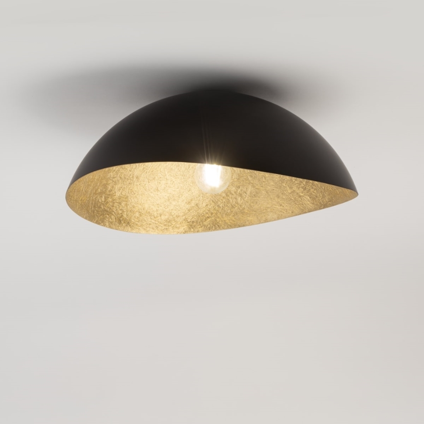 Plafon SOLARIS 1xE27/60W/230V śr. 48 cm czarny/złoty