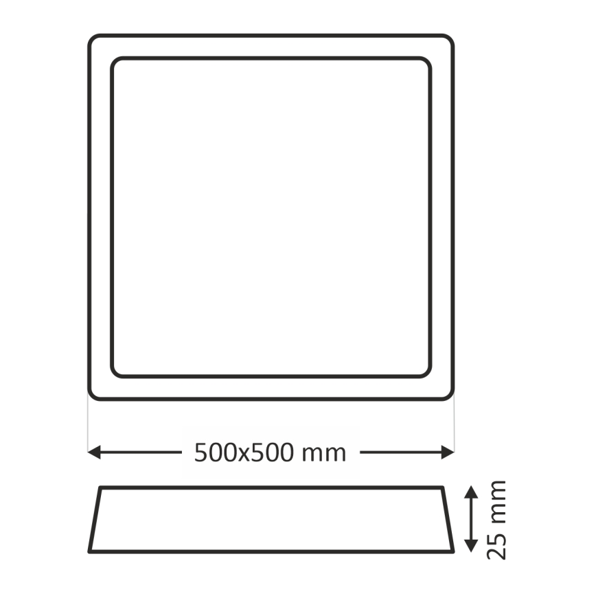 Plafon sufitowy LED/40W/230V 3000/4000/6500K 50x50 cm beżowy