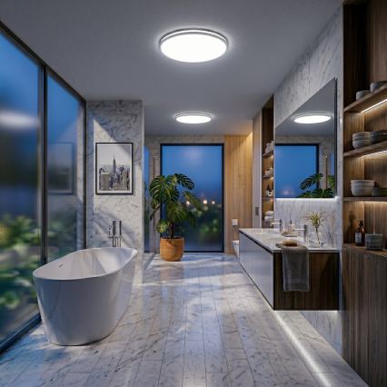 Plafon sufitowy LED HUGO 21/32/42W/230V 3000/4000/6500K śr. 45 cm IP54 biały