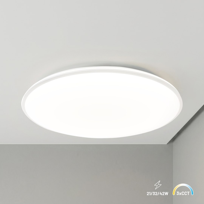 Plafon sufitowy LED HUGO 21/32/42W/230V 3000/4000/6500K śr. 45 cm IP54 biały