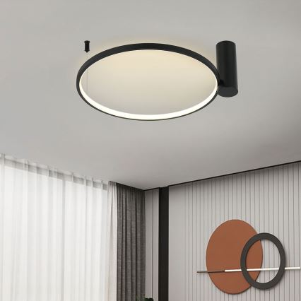 Plafon sufitowy LED RING S LED/50W/230V 3000/4000/6000K śr. 90 cm czarny