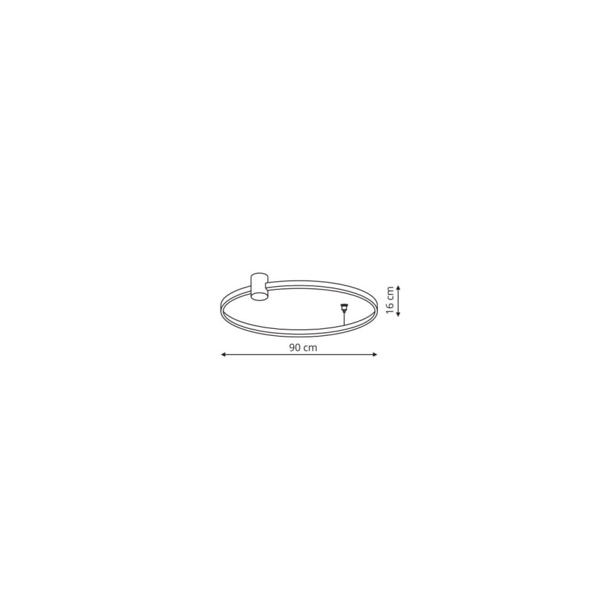 Plafon sufitowy LED RING S LED/50W/230V 3000/4000/6000K śr. 90 cm czarny