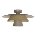Plafon sufitowy PLATO 1xE27/15W/230V, śr. 32 cm, beżowy/złoty