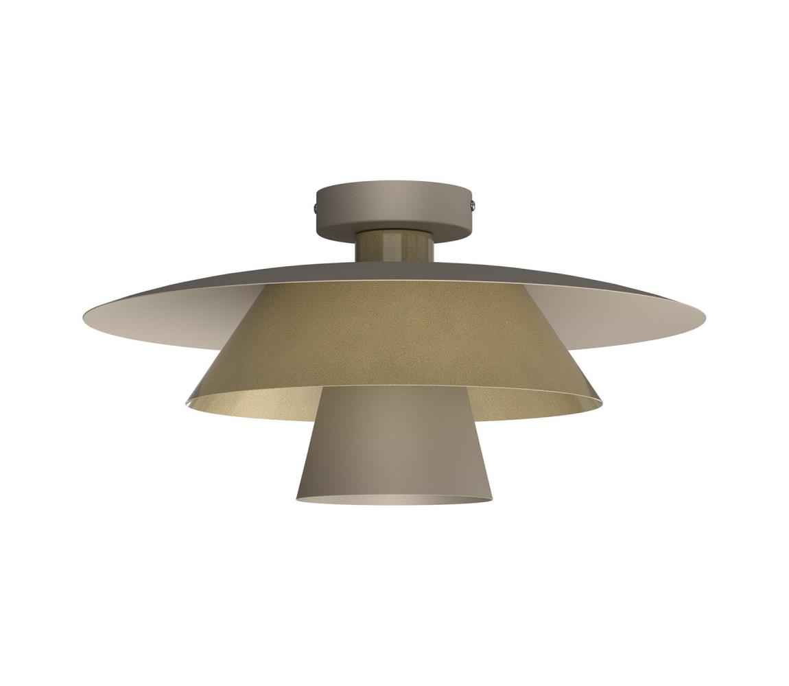 Plafon sufitowy PLATO 1xE27/15W/230V, śr. 32 cm, beżowy/złoty