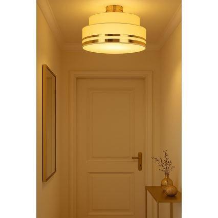 Plafon TAMI 1xE27/60W/230V beżowy/złoty