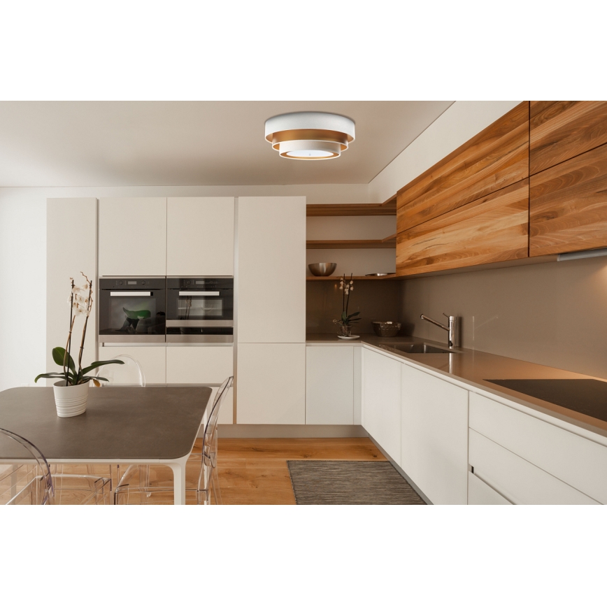 Plafon TRINITI 2xE27/60W/230V biały/złoty