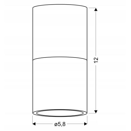 Plafon TUBA 1xGU10/15W/230V