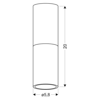 Plafon TUBA 1xGU10/15W/230V