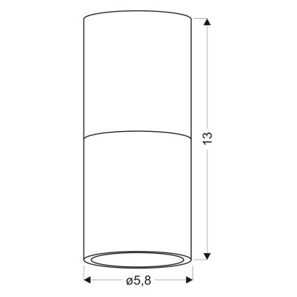 Plafon TUBA 1xGU10/50W/230V biały