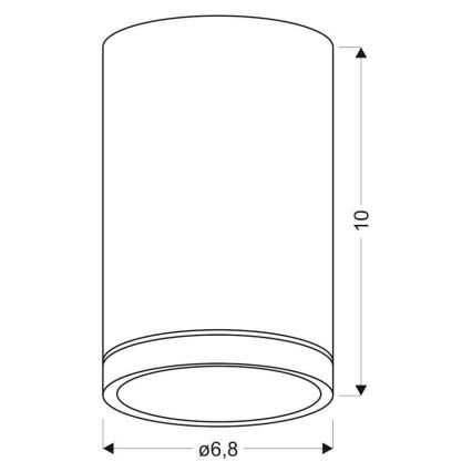 Plafon TUBA GU10/15W/230V