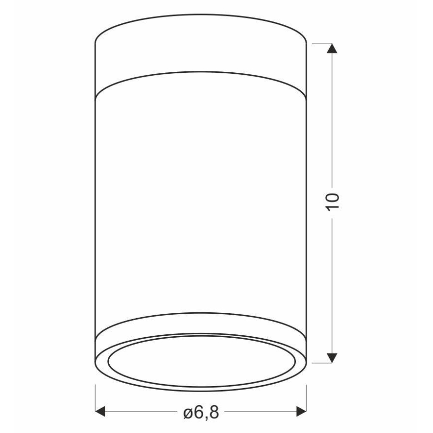 Plafon TUBA GU10/15W/230V
