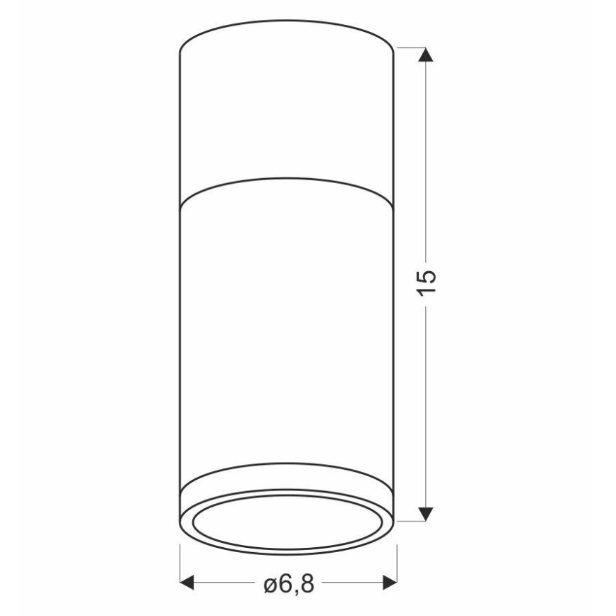 Plafon TUBA GU10/15W/230V