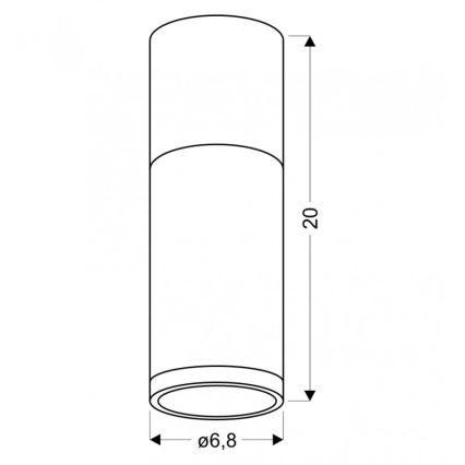 Plafon TUBA GU10/15W/230V