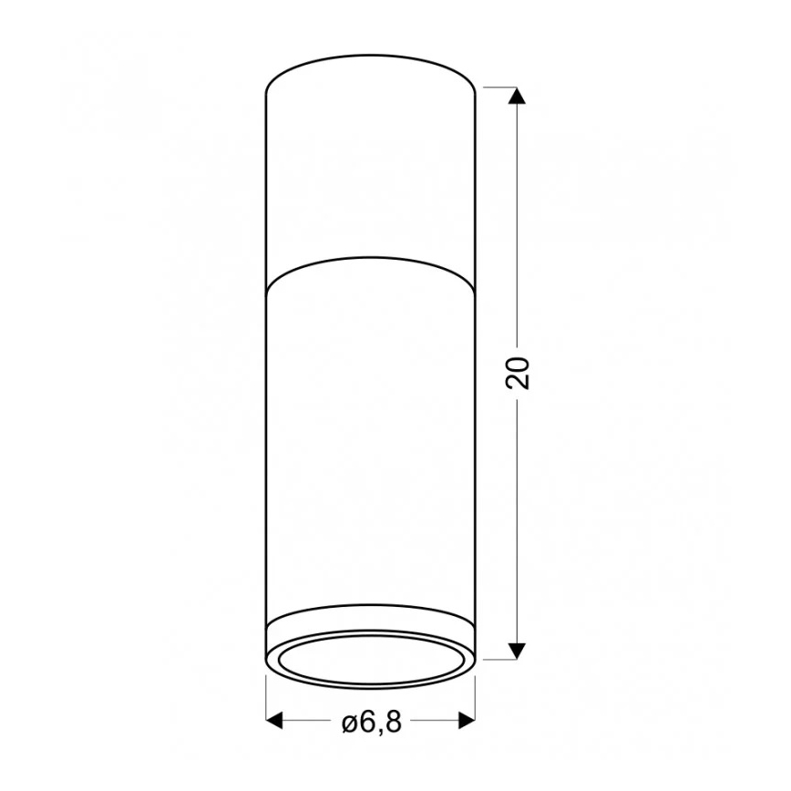 Plafon TUBA GU10/15W/230V