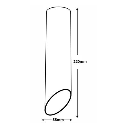 Plafon VALDA 1xGU10/60W/230V czarny