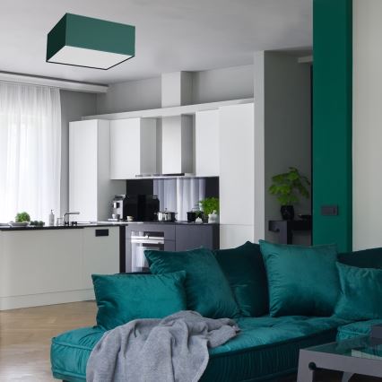 Plafon VERDE 3xE27/60W/230V 50x50 cm zielony