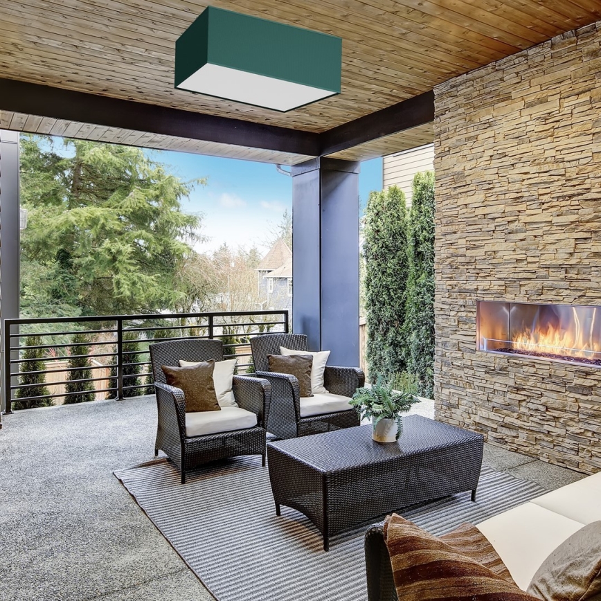 Plafon VERDE 3xE27/60W/230V 50x50 cm zielony