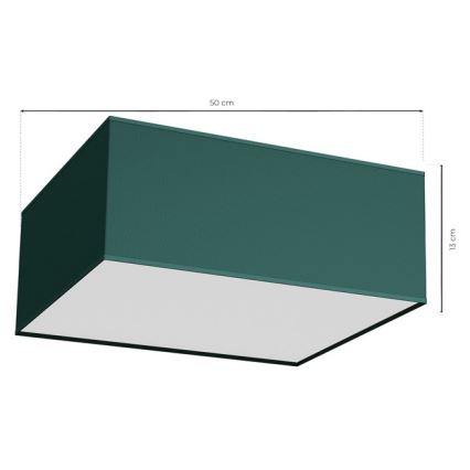Plafon VERDE 3xE27/60W/230V 50x50 cm zielony