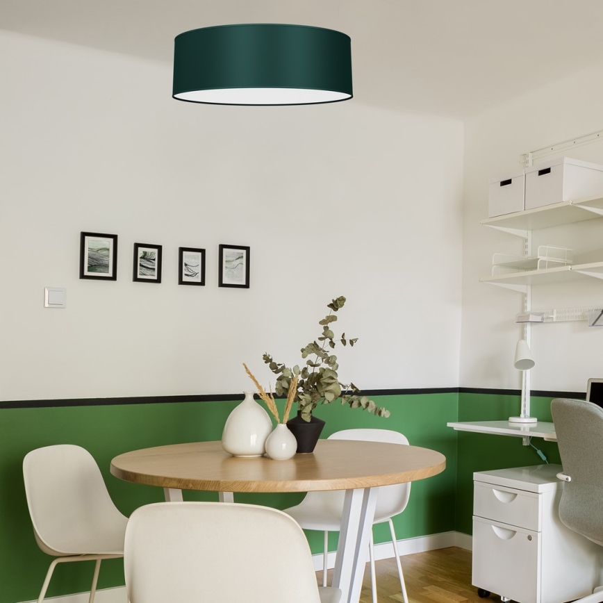 Plafon VERDE 3xE27/60W/230V d. 60 cm zielony