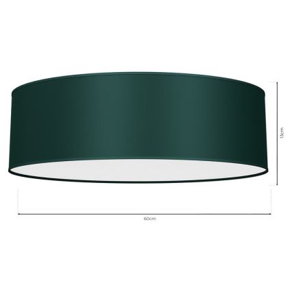 Plafon VERDE 3xE27/60W/230V d. 60 cm zielony