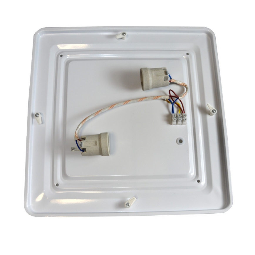Plafon WILTON 2xE27/60W/230V 37,5x37,5 cm czarny