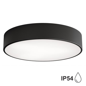 Plafon z czujnikiem CLEO 3xE27/24W/230V śr. 40 cm czarny IP54