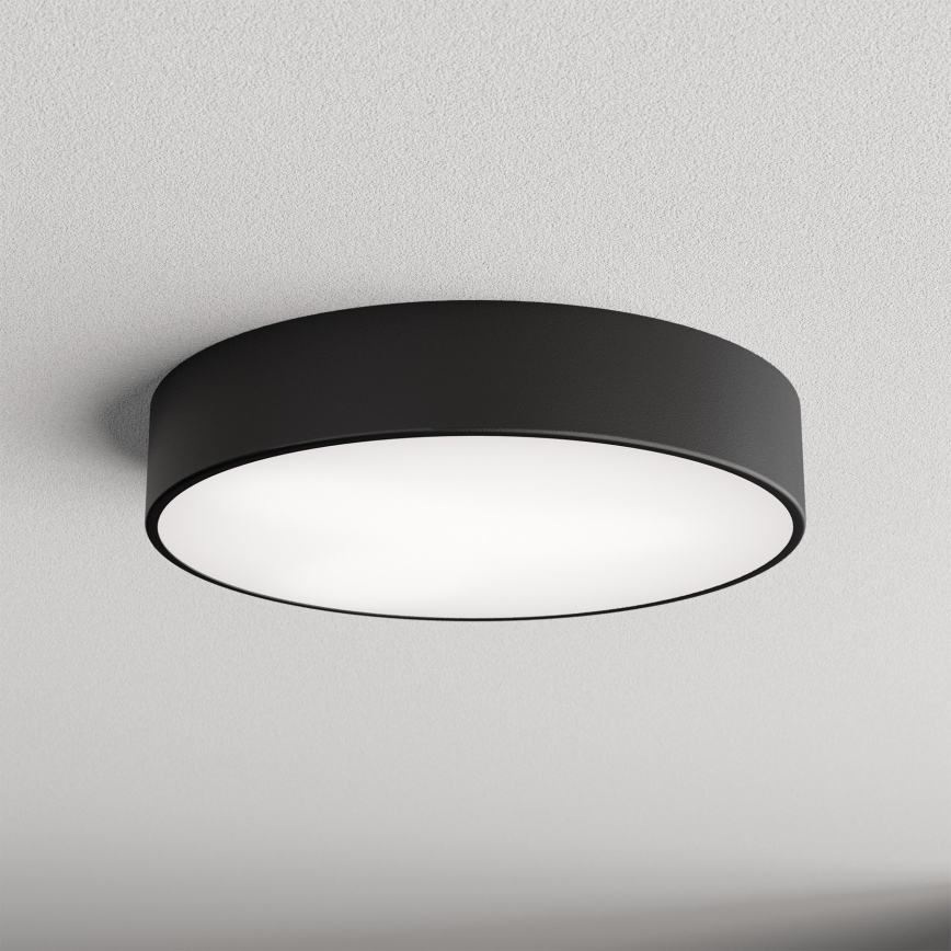Plafon z czujnikiem CLEO 3xE27/24W/230V śr. 40 cm czarny IP54