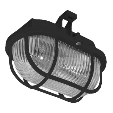 Plafon zewnętrzny OVAL 1xE27/60W/230V IP44 czarny