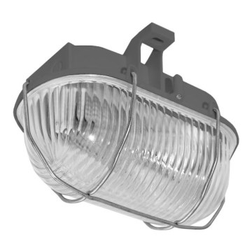 Plafon zewnętrzny OVAL 1xE27/60W/230V szary IP44