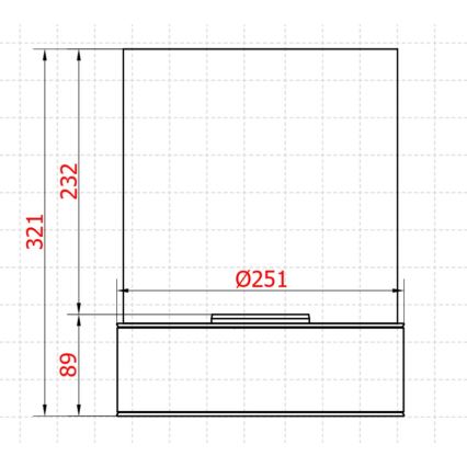 Planika - biokominek 32,1x25,1 cm 2,5 kW czarny