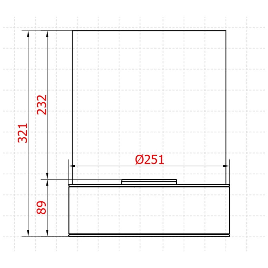 Planika - biokominek 32,1x25,1 cm 2,5 kW czarny