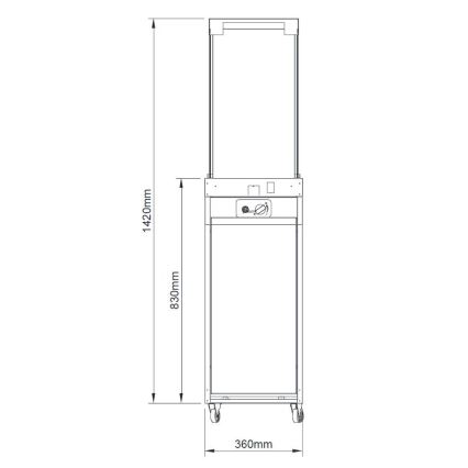 Planika - zewnętrzny gaz Kominek 142x36 cm 8kW 1xAAA czarny + pokrowiec ochronny
