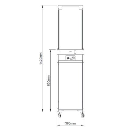 Planika - zewnętrzny gaz Kominek 142x36 cm 8kW 1xAAA zielony + pokrowiec ochronny
