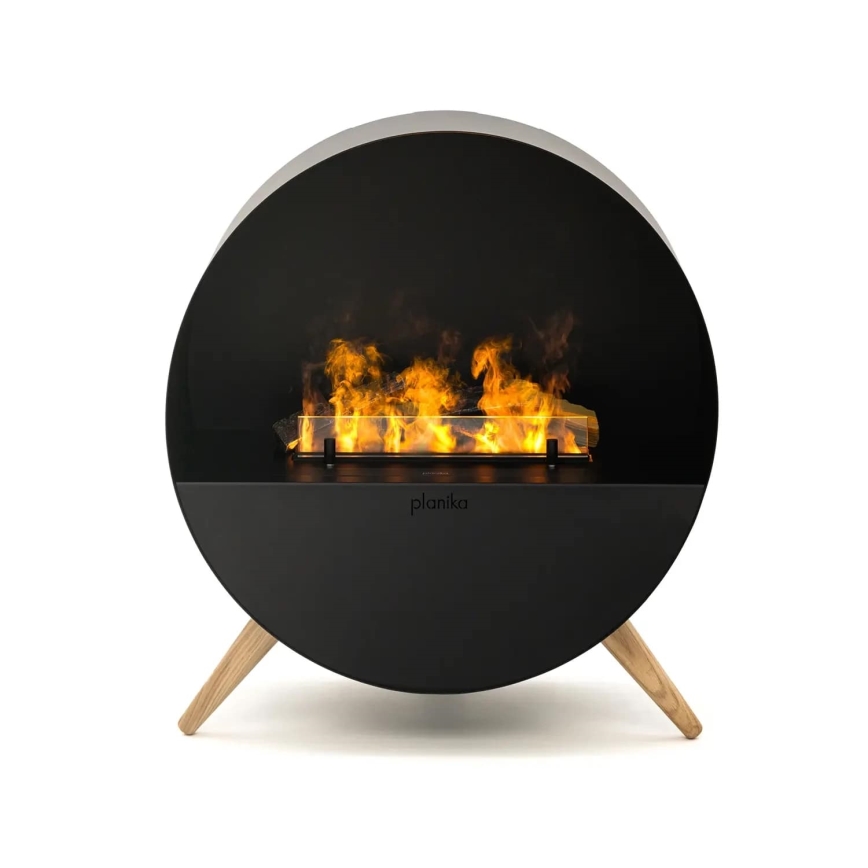 Planika - Water vapor Kominek na pilota 72,9x65,3 cm 125W/230V czarne