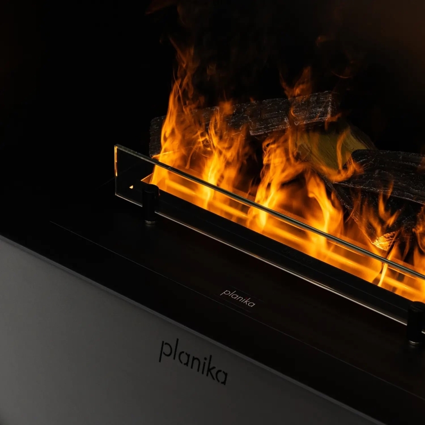 Planika - Water vapor Kominek na pilota 72,9x65,3 cm 125W/230V czarne