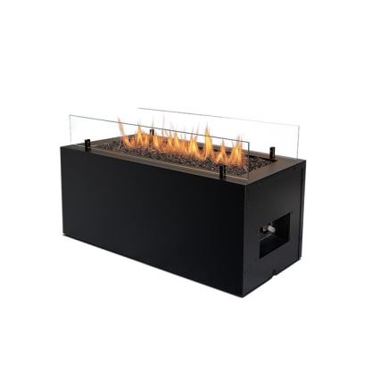Planika - zewnętrzny gaz Kominek 41,4x69,8 cm 10kW 1xAAA czarny + pokrowiec ochronny