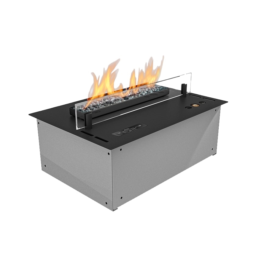 Planika - Wbudowany BIO kominek na pilota 19,1x38 cm 2,5kW/230V czarny