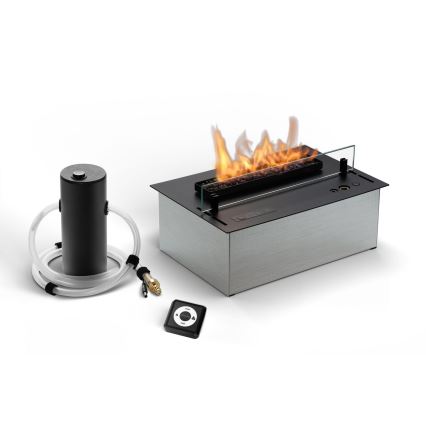 Planika - Wbudowany biokominek sterowany pilotem 19,1x38 cm 2,5kW/230V czarny