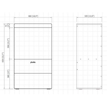 Planika - Water vapor Kominek na pilota 83x48 cm 125W/230V czarne