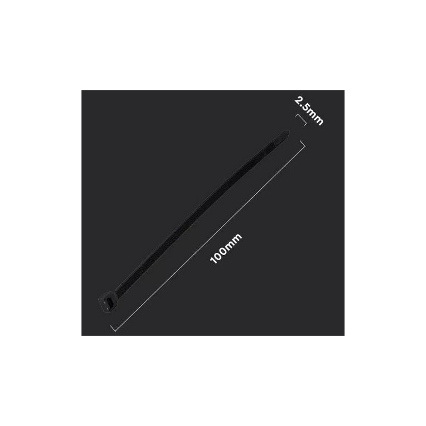 Plastikowa opaska ściągająca 2,5x100mm 100 sztuk czarna