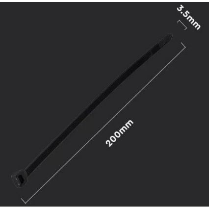 Plastikowa opaska ściągająca 3,5x200mm 100 sztuk czarna