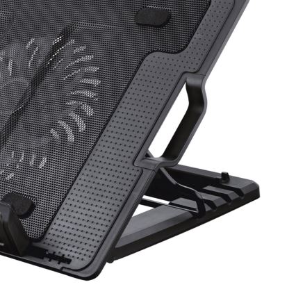 Podkładka chłodząca do laptopa 1x wiatrak 2xUSB czarny