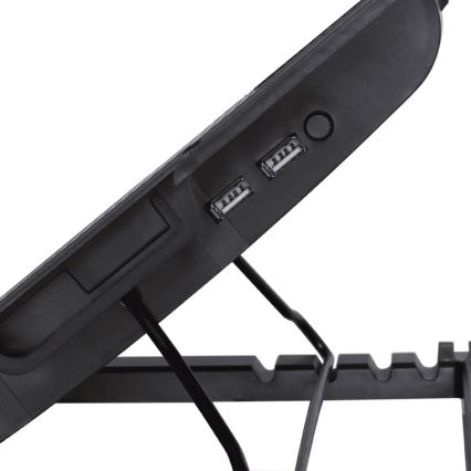 Podkładka chłodząca do laptopa 1x wiatrak 2xUSB czarny