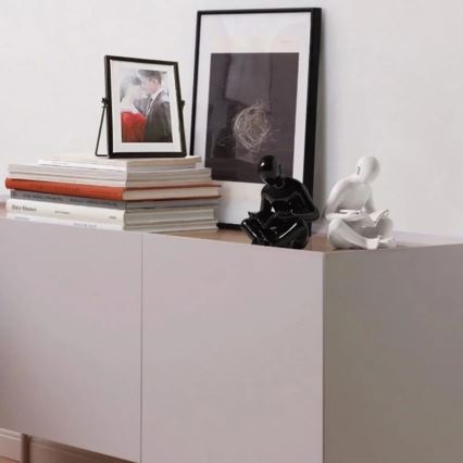 Podpórka do książek 17,5x13x14 cm czarna/biała