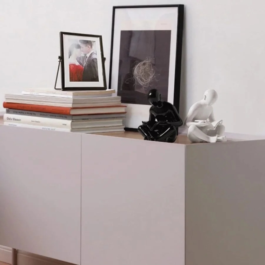 Podpórka do książek 17,5x13x14 cm czarna/biała