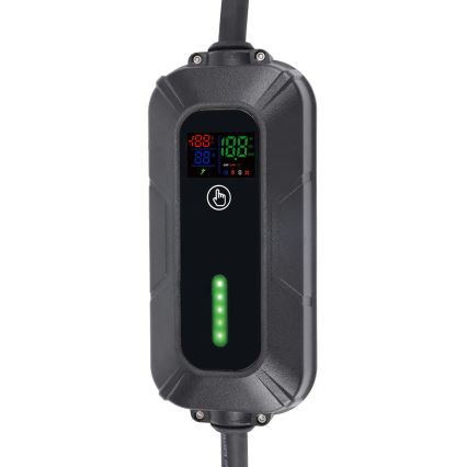 Podróżna stacja ładowania samochodów elektrycznych EV/PHEV AC Type 2 16A/380V 11kW IP55 5m + adapter 230V 3,7kW + pudełko